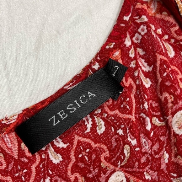 Zesica floral type print wrap dress v-neck short sleeve women’s size L - Picture 10 of 16